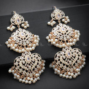 Keerthi's Earrings - Golden Pearl ID KA77Z5
